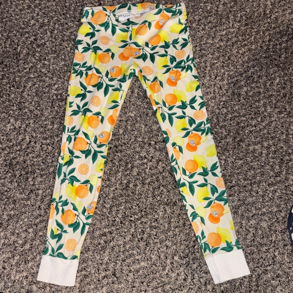 Old Navy Kids Orange Patterned Leggings